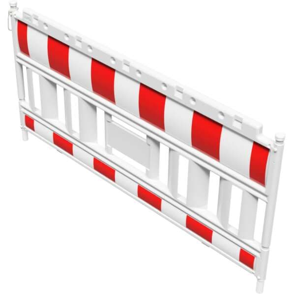EURO2 Absperrschrankengitter Typ NOX LIGHT rot/weiß ohne Lampenadapter - RA1