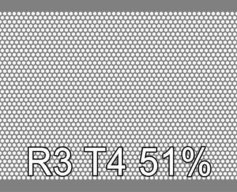Lochblech Stahl verzinkt 1000x2000x0.8 R3 T4 50.6%