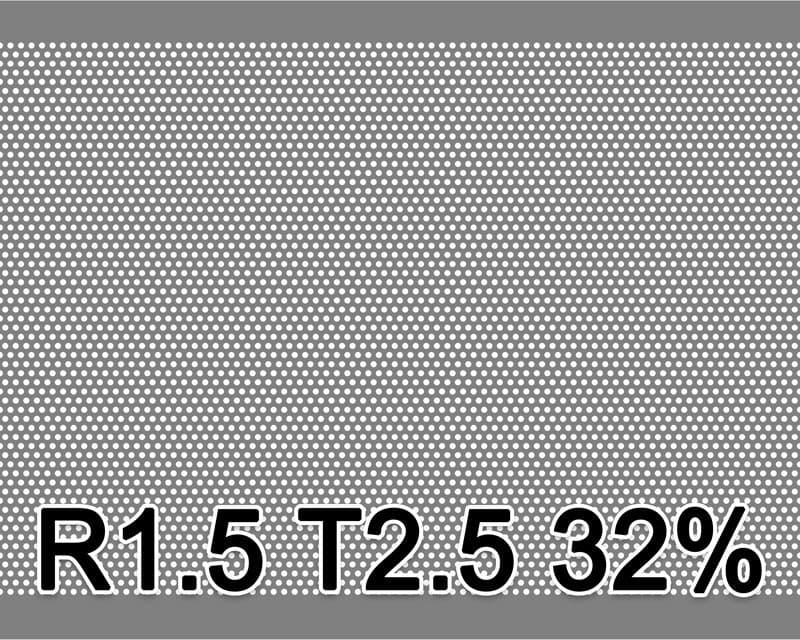 Lochblech Stahl verzinkt 1000x2000x1 R1.5 T2.5 32.4%