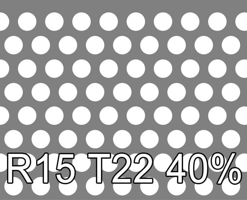 Lochblech Stahl verzinkt 1000x2000x1.5 R15 T22 41.8%