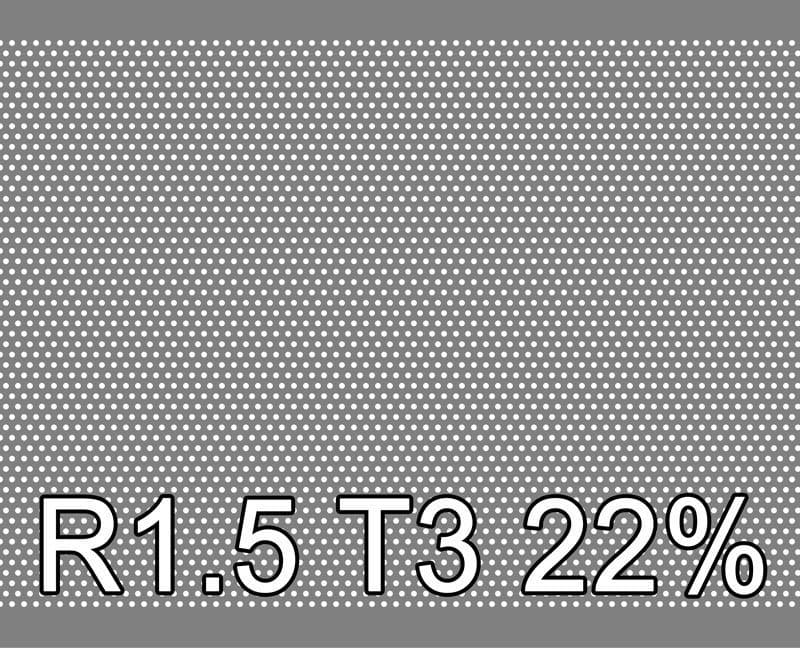 Lochblech Stahl verzinkt 1000x2000x1.5 R1.5 T3 22.5%