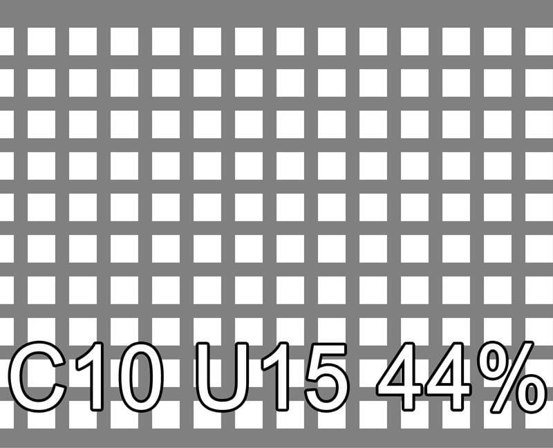 Lochblech Aluminium 1000x2000x1 C10 U15 44.4%