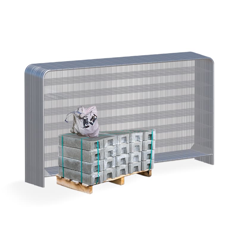 Bauzäune Profi Bauzaun-Set (12,2 Kg) - Inklusive Verbindungsschellen & Betonfüßen