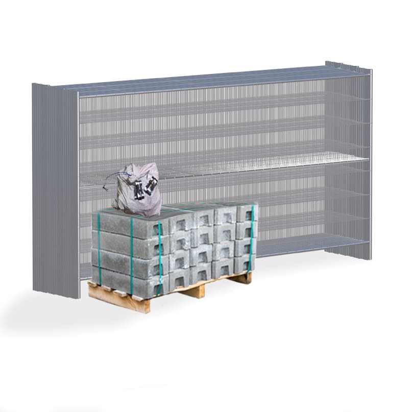 Bauzäune Profi Bauzaun-Set (17 Kg) - Inklusive Verbindungsschellen & Betonfüßen