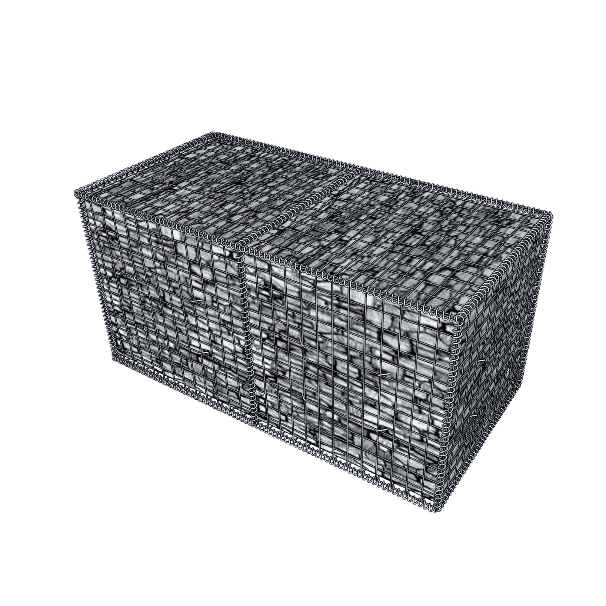 Gabionen Steinkörbe 76x76 4.5mm 2000x1000x500mm