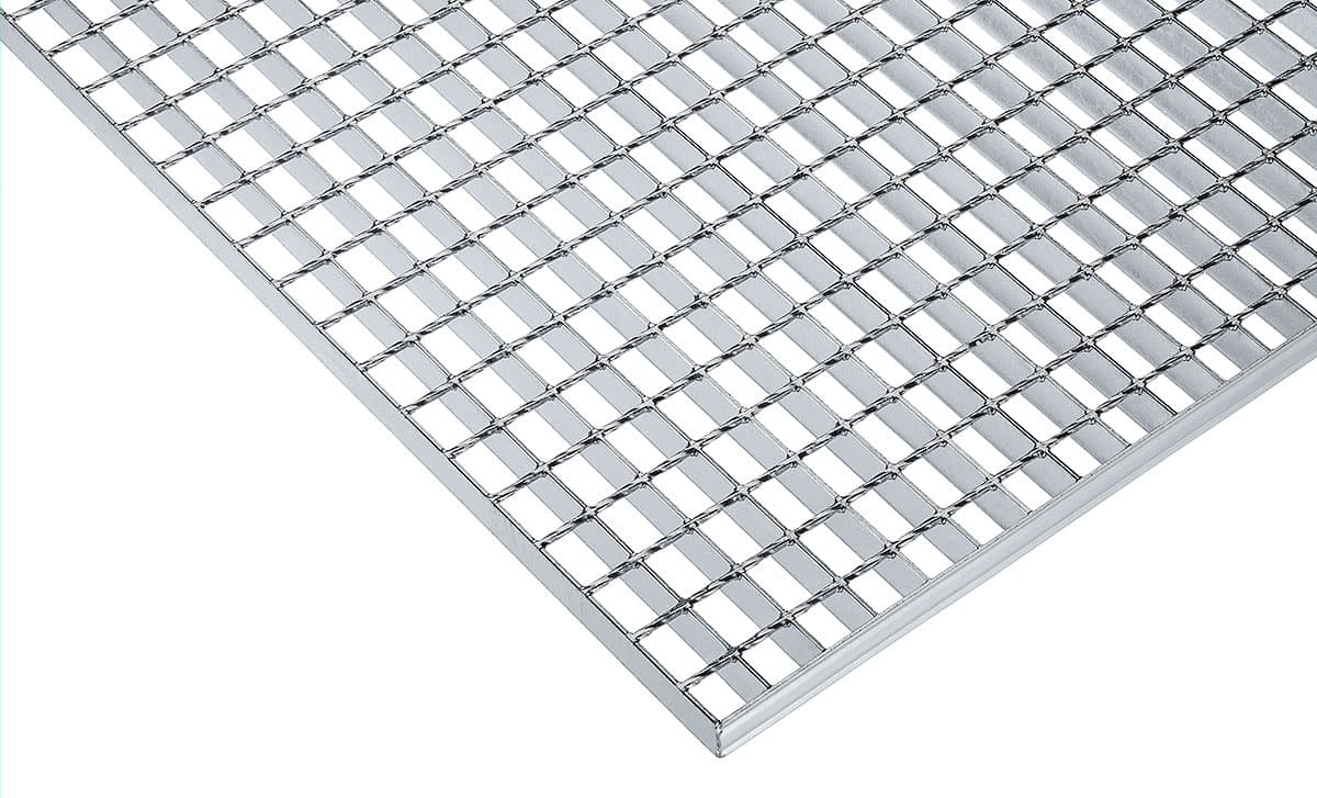 Schweißpressroste, Stahl S235JR, Maschenweite 30 x 30, verzinkt  SP 30 x 2 / 34 x 38 (TS) 500mm x (QS) 1000mm
