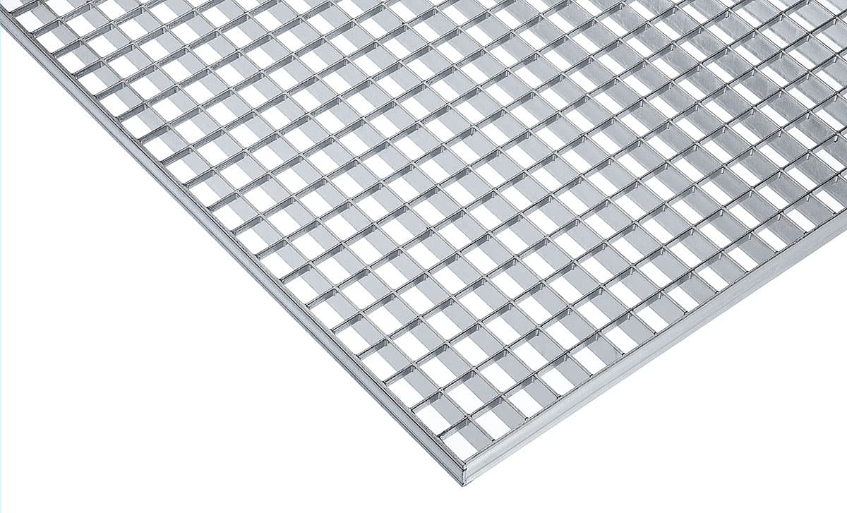 Pressroste, Stahl S235JR, Maschenweite 30 x 30, verzinkt  PR 30 x 2 / 33 x 33 (TS) 500mm x (QS) 1000mm