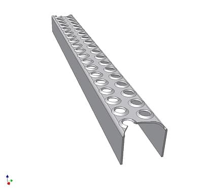 Leitersprossen Stahl S235JR, roh  LSP 50/50G 497mm
